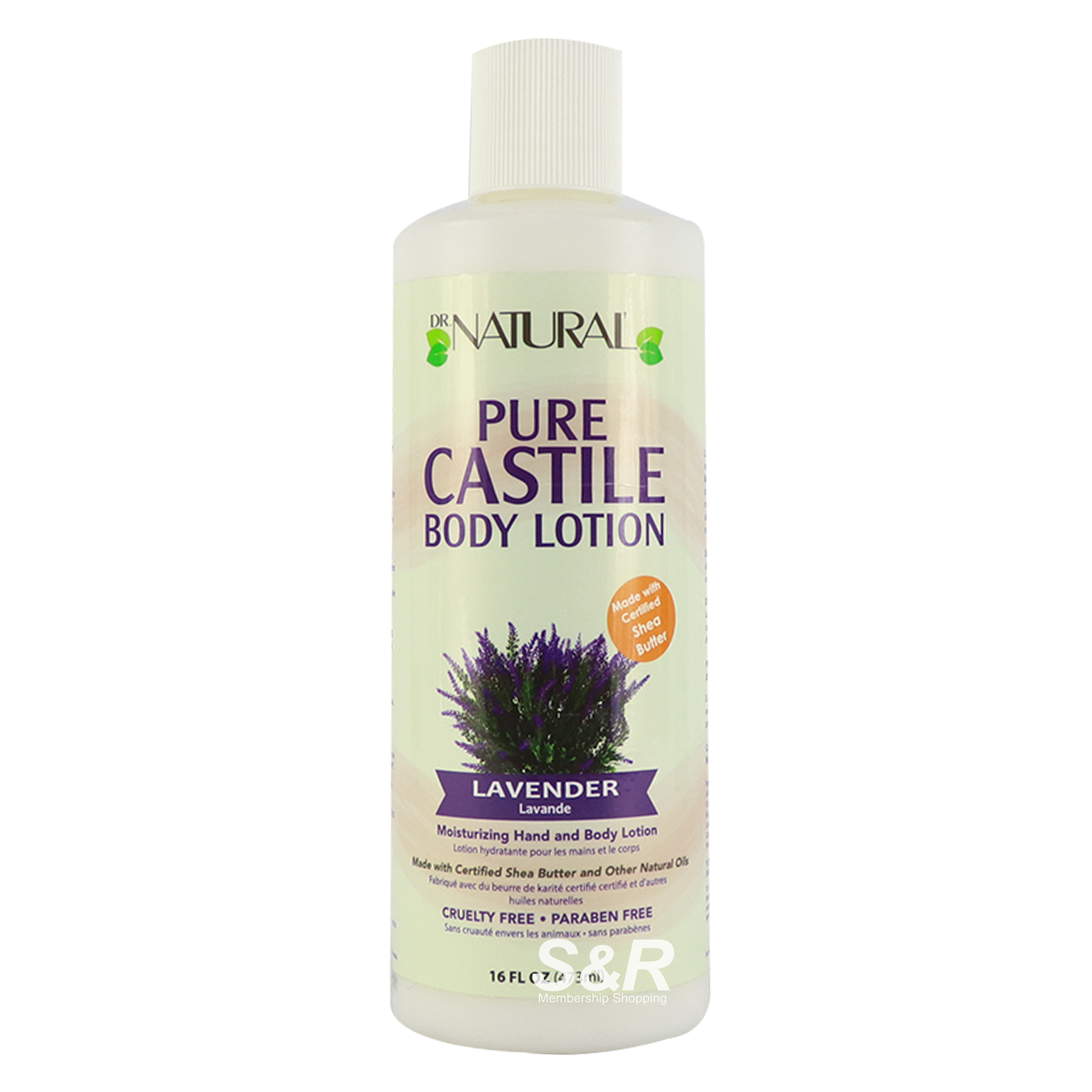 Dr. Natural Pure Castile Body Lotion Lavender 473mL